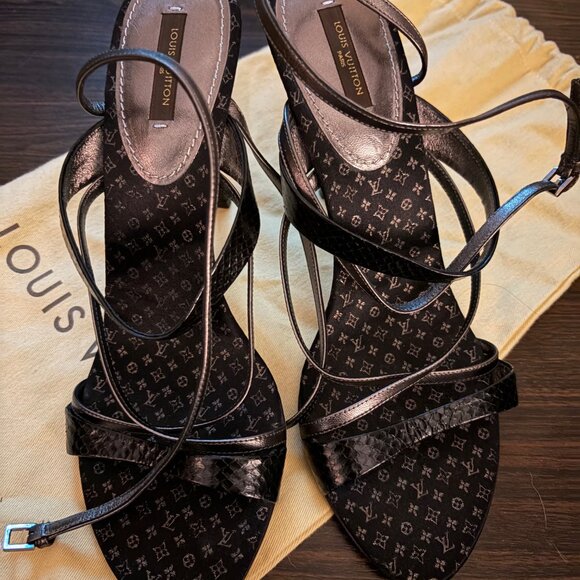 Louis Vuitton Monogram Snakeskin Heels EU 41 (US 8.5-9) - Picture 11 of 12